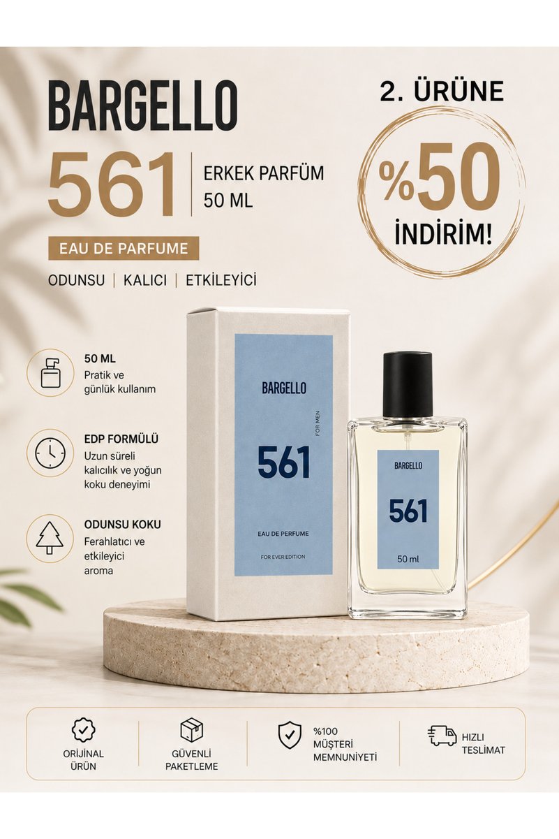 Bargello ERKEK PARFÜM 561 FRESH 50 ML EDP 8691841304531