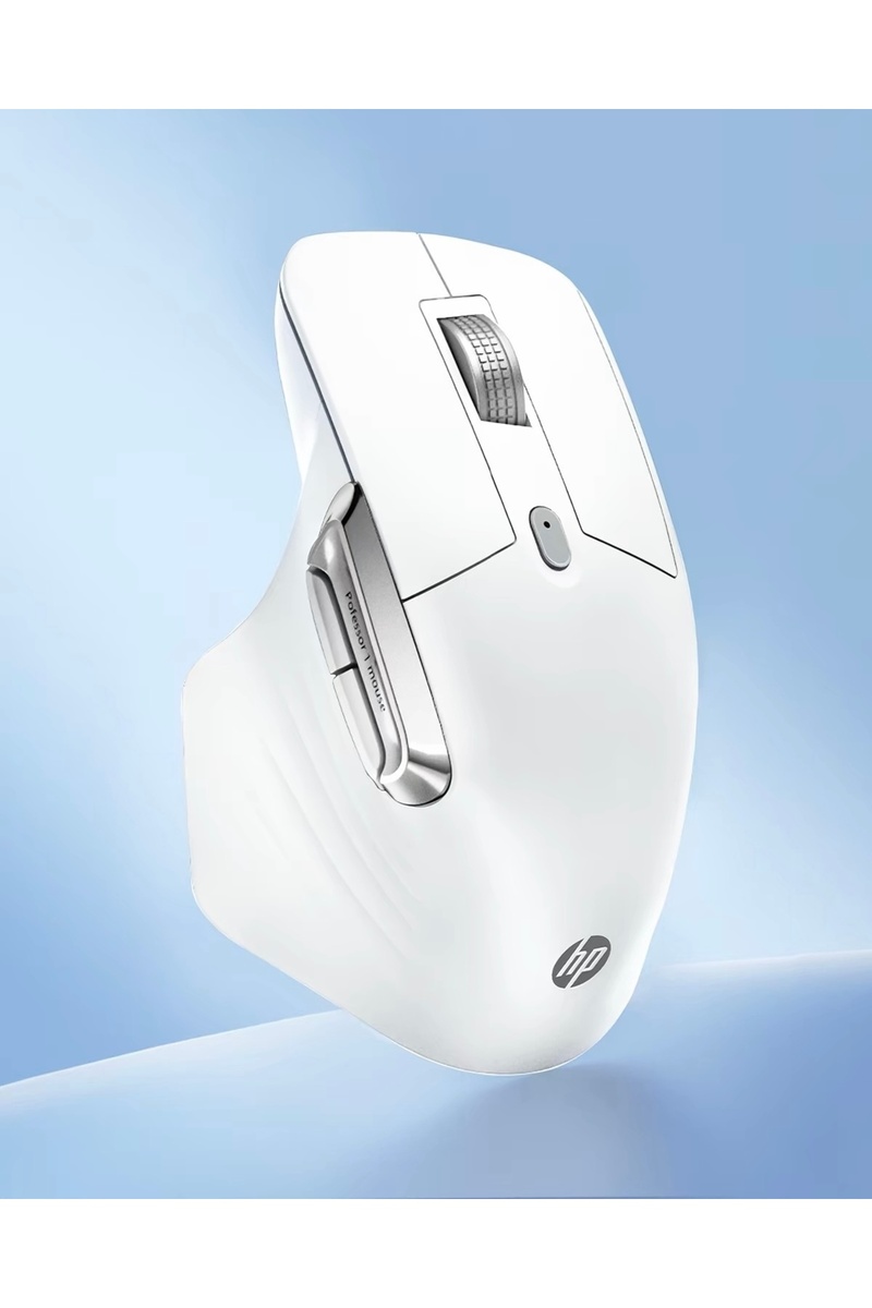 HP PROFESSOR Çift Modlu Kompakt Ergonomik Sessiz Kablosuz Bluetooth Mouse 2,4ghz+BT5.0 4000DPI Şarjlı Beyaz | Ramwhite Türkiye Garantili
