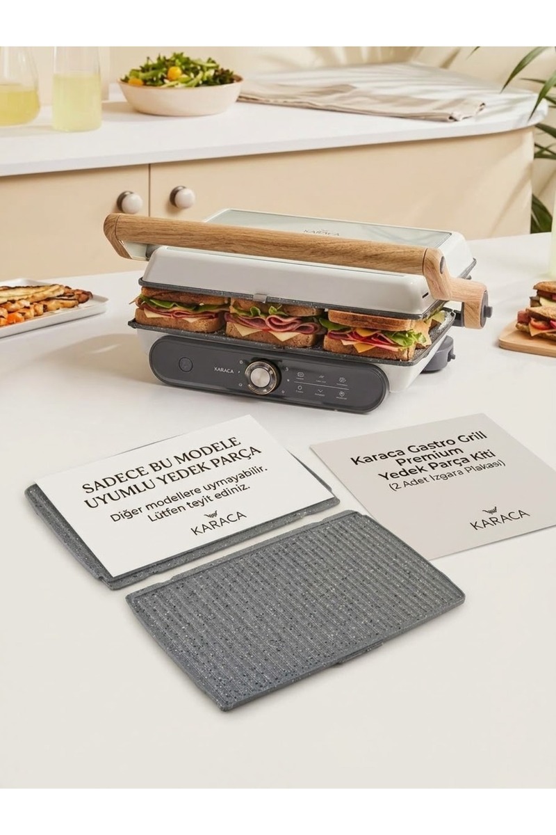Karaca GASTRO GRILL GLASS PREMIUM TOST MAKİNASI PLAKA (2 ADET)