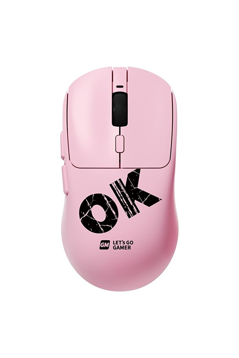 Mofii M16 Şarjlı Oyuncu Mouse 3 Modlu Bluetooth + 2.4g + Kablolu 8000 Dpı PAW3311 Sensör 6 Tuş Pembe