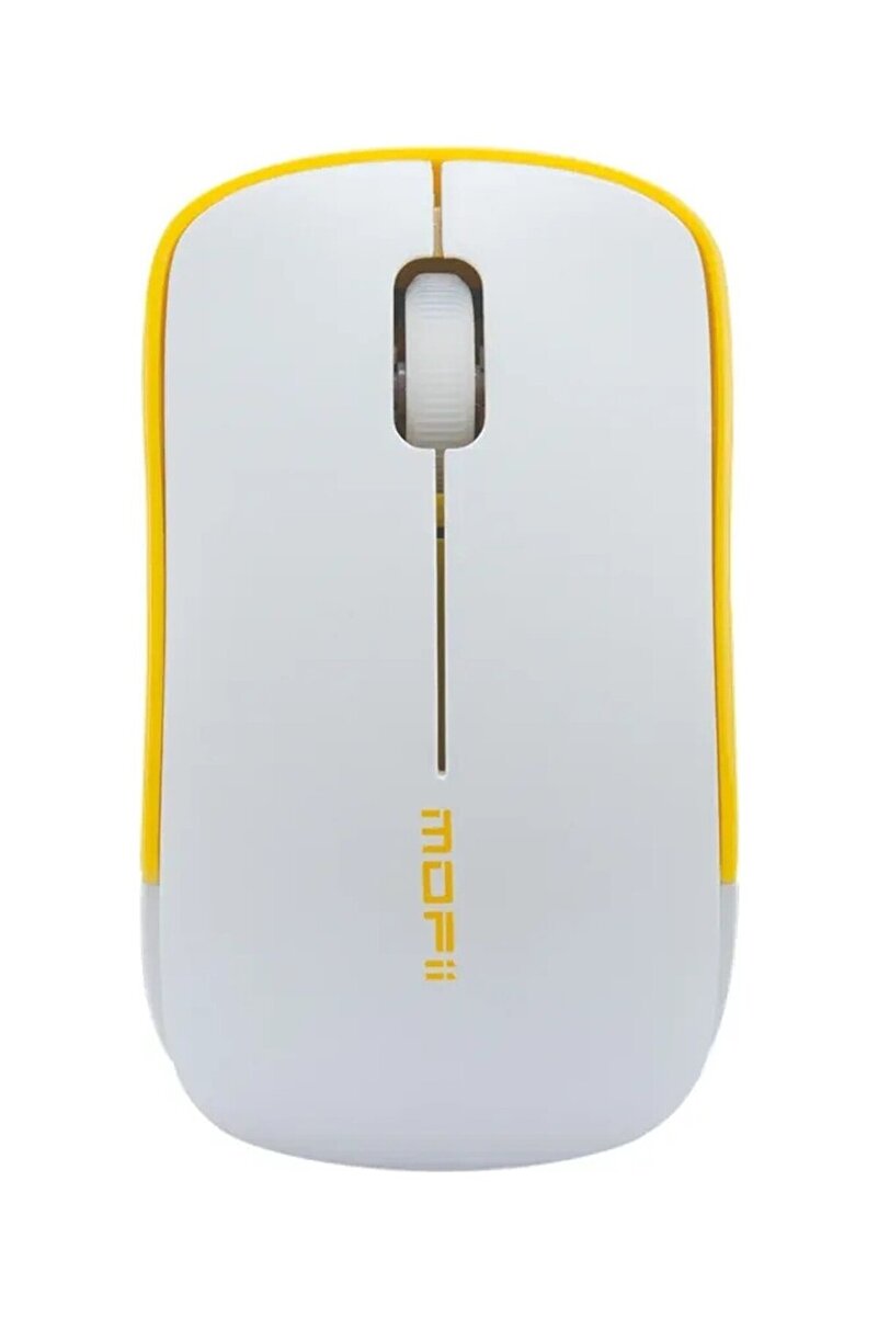 Mofii GO18 Kablosuz Mouse 2.4g Sessiz Ergonomik Ofis Mouse USB Alıcılı Beyaz