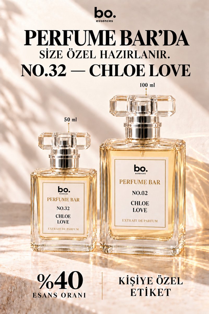 Bo Essences bo. Essences Perfume Bar - ChloeLove Koku Karakteri | %40 Deluxe Esans 50/100 ml