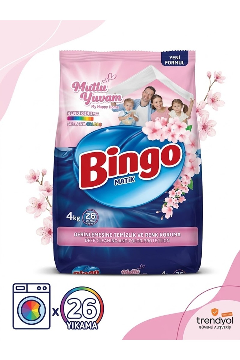 Bingo Matik Mutlu Yuvam Beyazlar Ve Renkliler 4 Kg