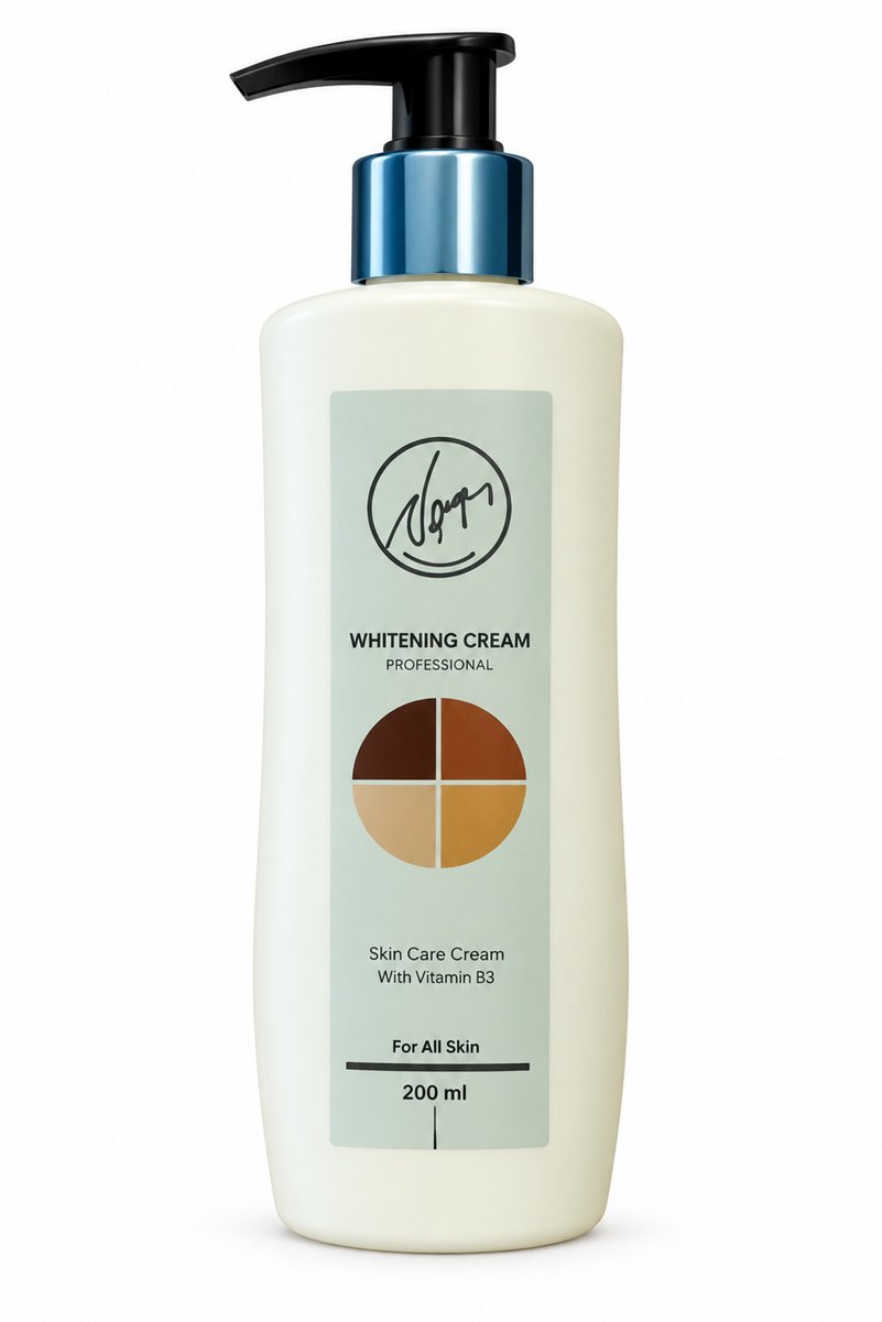 PROFESSIONAL BEYAZLATICI KREM 200 ML WHITENING CREAM 200 ML CİLT RENGİNİZİ 3 TON BEYAZLATIR