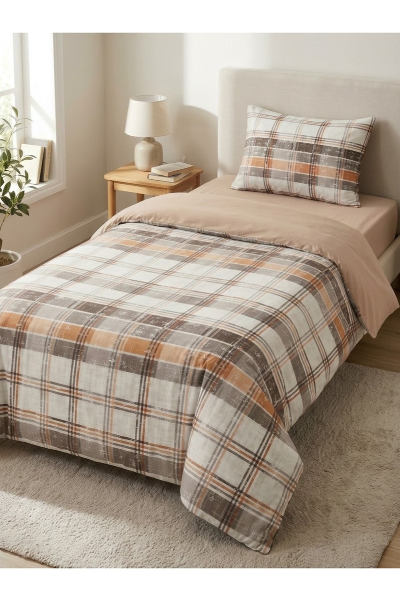 MORRİVAL TEK KİŞİLİK ÇİFT TARAFLI 120x200 LASTİKLİ ÇARŞAFLI NEVRESİM TAKIMI, 3 PARÇA FERMUARLI