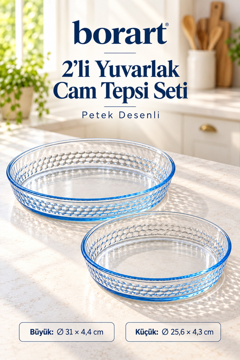 tvaCraft Pyrex cam fırın kabı borcam ısıya dayanaklı
