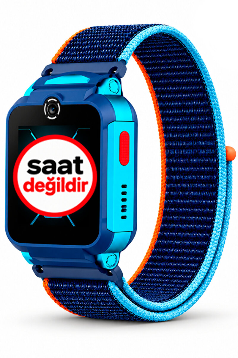 Dexmon TCL MT42X / MT43A / MT46X MoveTime Uyumlu Çocuk Akıllı Saat Kordonu Hasır Örgü Cırt Kumaş Kayış