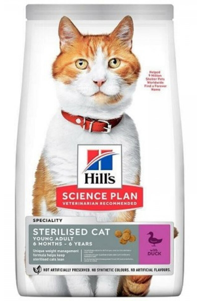 Hill's SCIENCE PLAN Ördekli Kısırlaştırılmış Yetişkin Kedi Maması 3kg