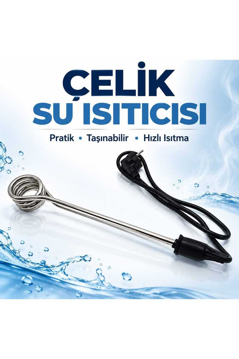 ASG REZİSTANSLI ÇELİK SU ISITICISI PRATİK-GÜVENLİ-HIZLI