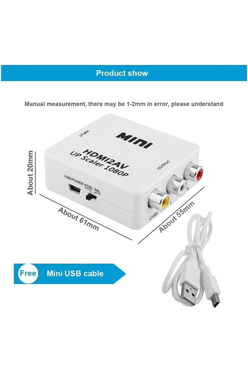 AyPenye 5245 HDMI To Av Rca Tos Çevirici Dönüştürücü Adaptör