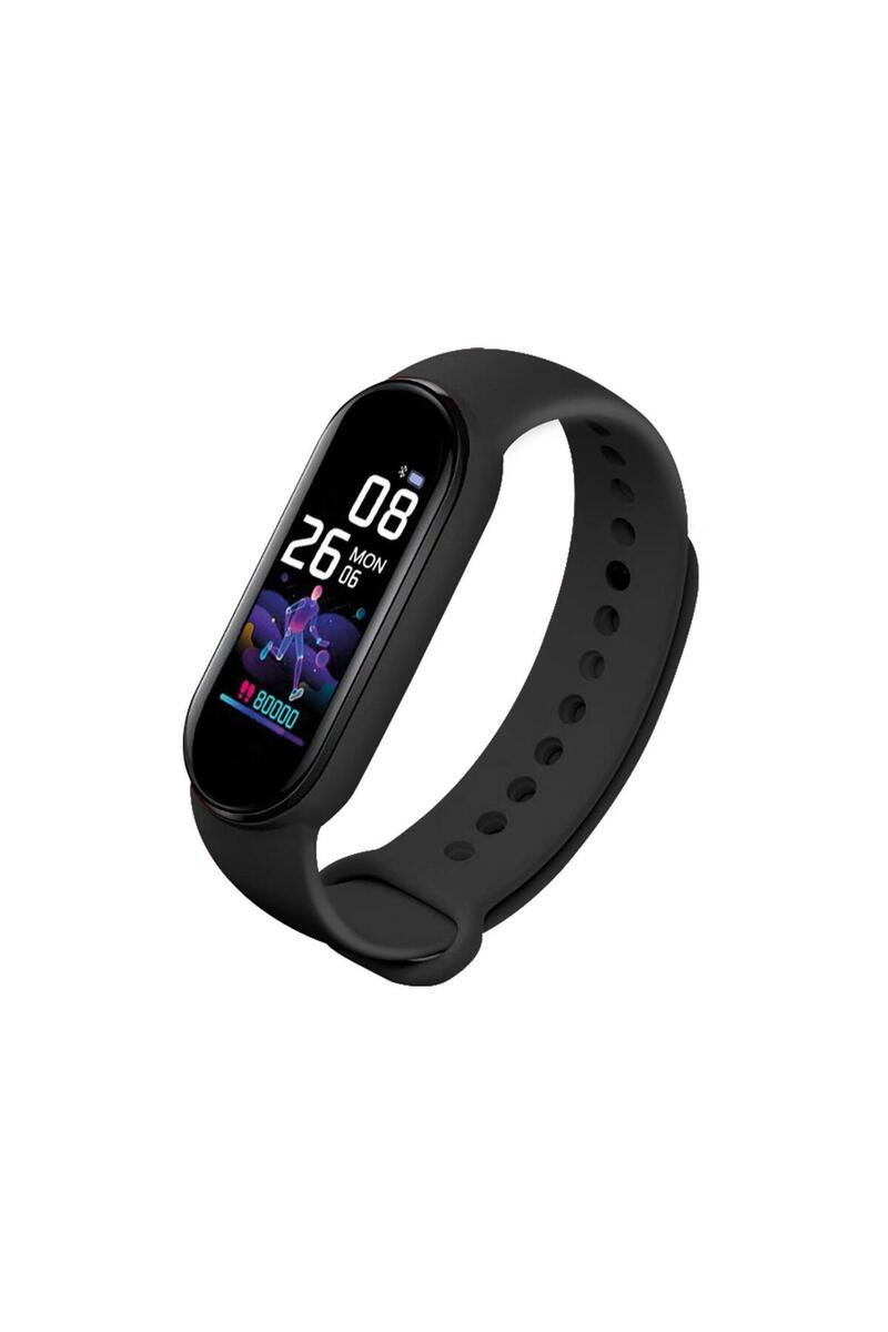 Polosmart PBS163 Akıllı Bileklik Bluetooth 5.1 Dokunmatik Tuşlu Titreşimli Spor Bilekliği Siyah