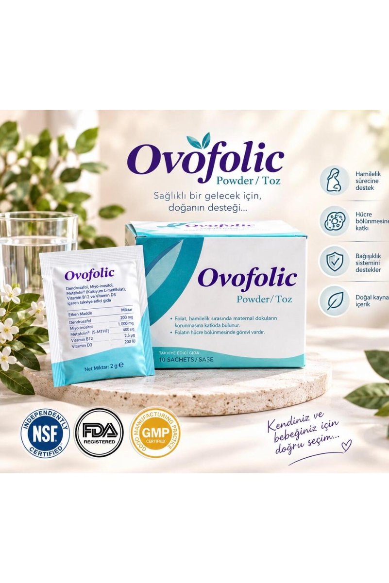 Ovofolic , İnositol Takviyesi - Myo-Inositol veD-Chiro Inositol Plus Aktif Folat