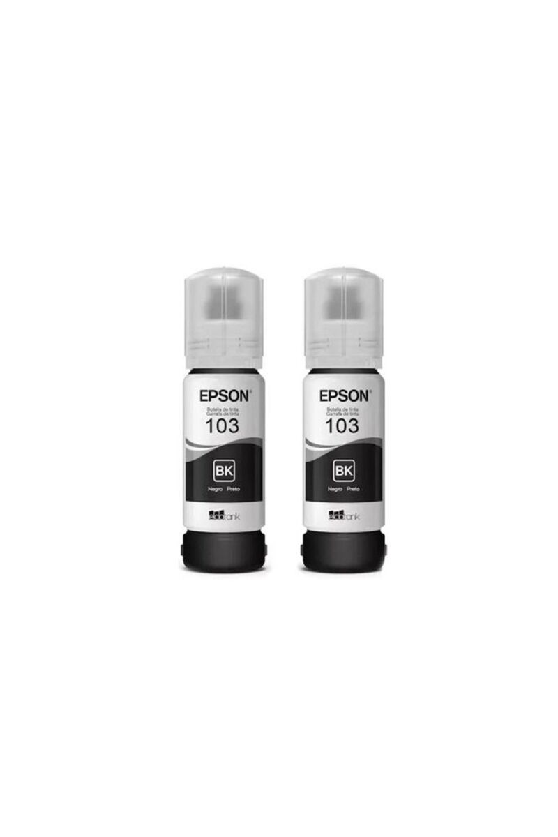 EPSON 103 (BK) 2'Lİ Siyah, Epson EcoTank L3251 Uyumlu Kalem Hediyeli 2 Siyah Mürekkep Seti