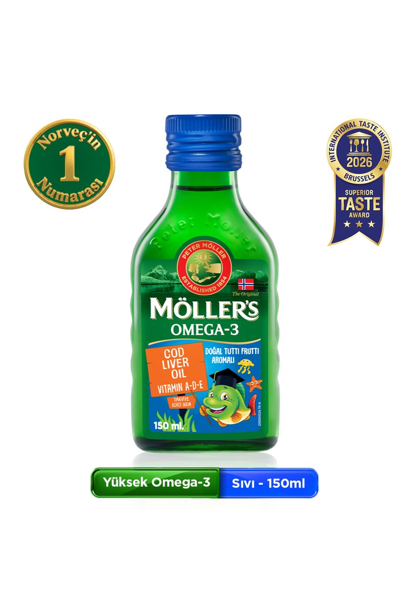 Möller's Möllers Omega 3 Tutti Frutti Aromalı Balık Yağı 150 ml