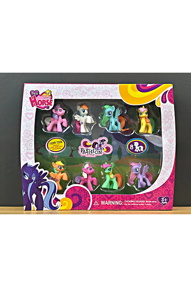DEK My Little Pony 8’li Kutulu Figür Seti Pinkie Pie Rarity Rainbow Dash ve Arkadaşları