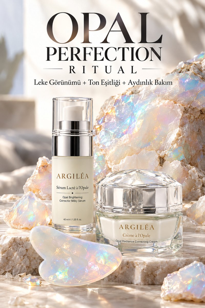 Argilea OPAL PERFECTION RITUAL | Porselen Cilt Leke Karşıtı Ton Eşitleyici Mineral Bakım Ritüeli - 3 ADIM