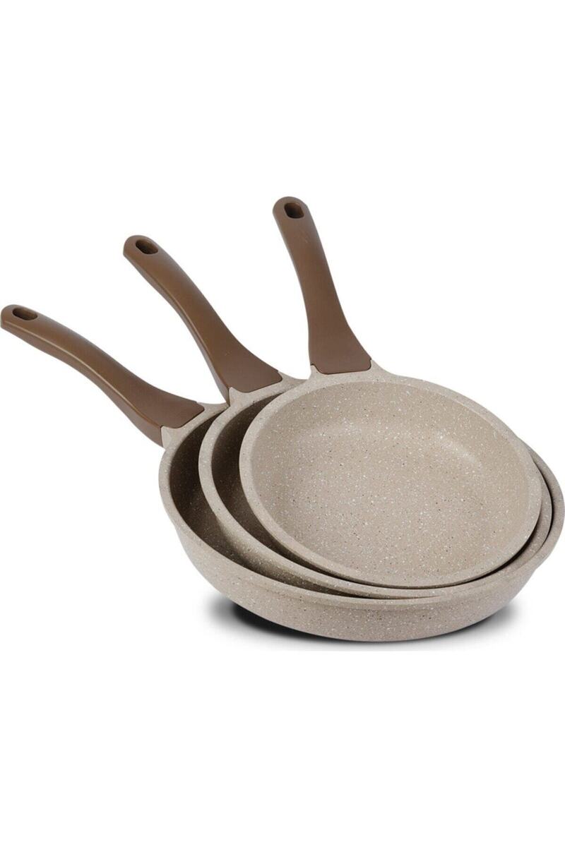 ThermoAD 3'lü Tava Seti Vizon - 20 Cm 24 Cm 28 Cm