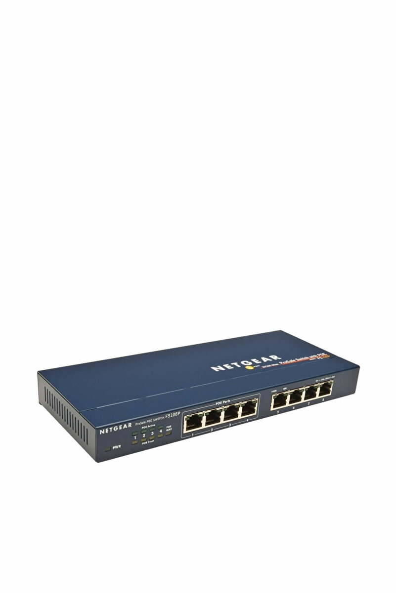 NETGEAR 8 Port FS108PEU 10/100Mbps Fast Ethernet 4x POE PoE Switch (53W)