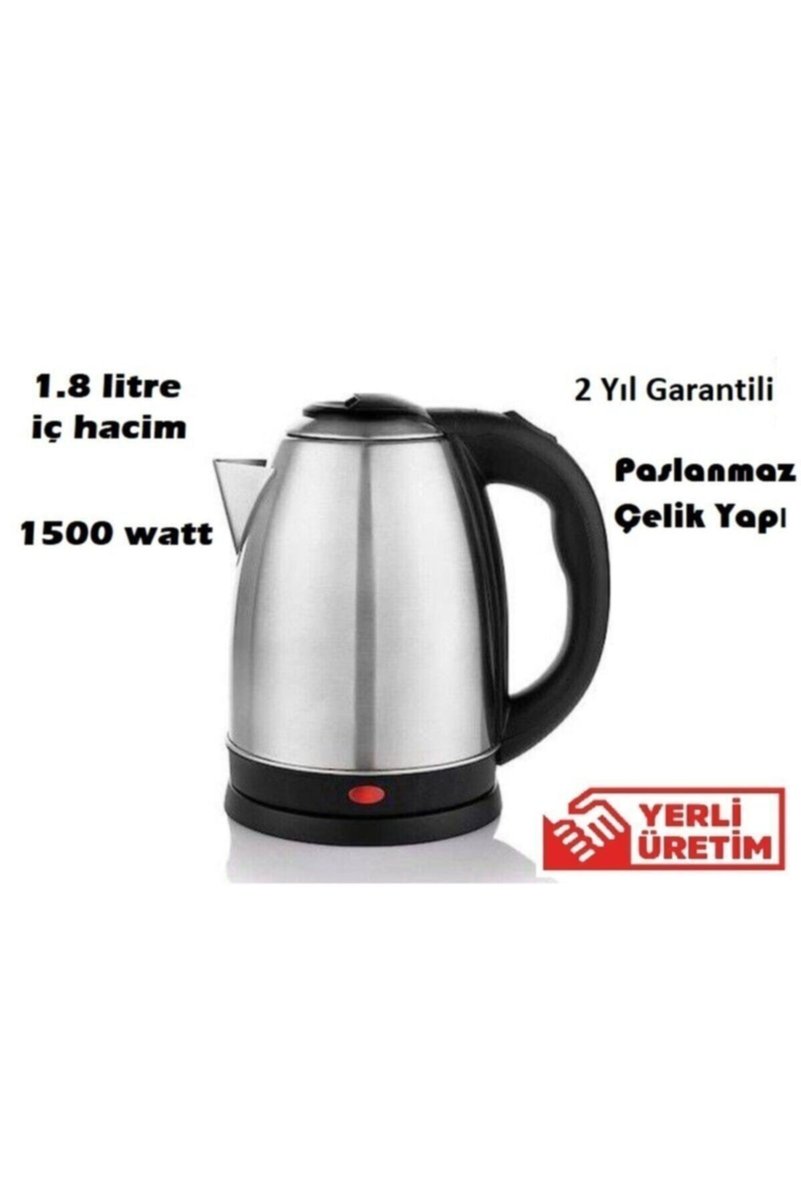 Genel Markalar Su Isıtıcısı Çelik Kettle (KETIL) 1.8 Lt 1.8 Litre