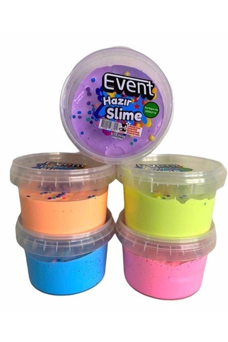 EVENTİ Pastel Renk 170gr Hazır Slime 5'li Set