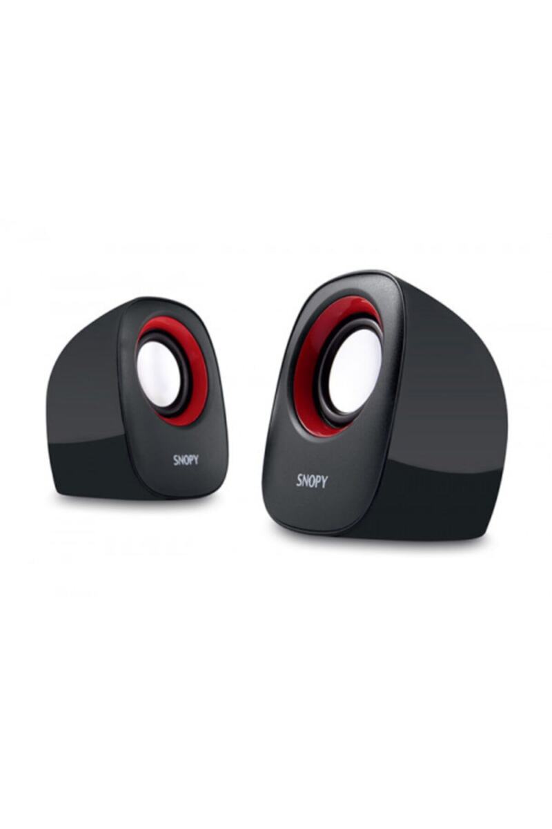 Snopy Sn-120 1+1 Masa Üstü Usb Speaker (siyah-kırmızı)