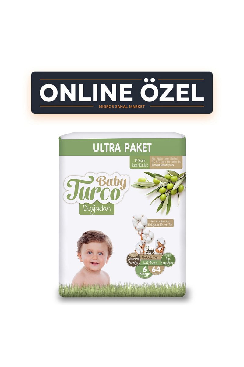 Baby Turco Doğadan Ultra Paket 6 No Xl 64'lü