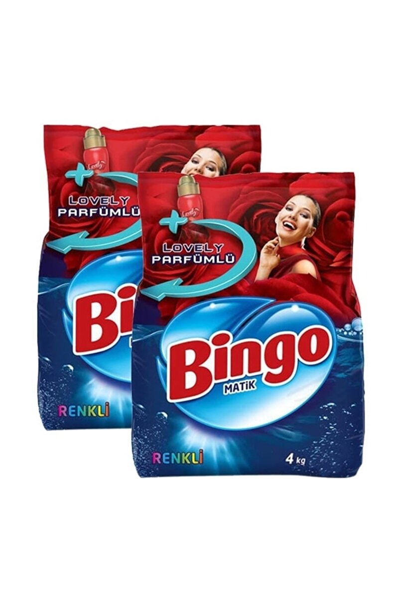 Bingo Matik Toz Çamaşır Deterjanı Renkli 4 Kg X 2 Adet