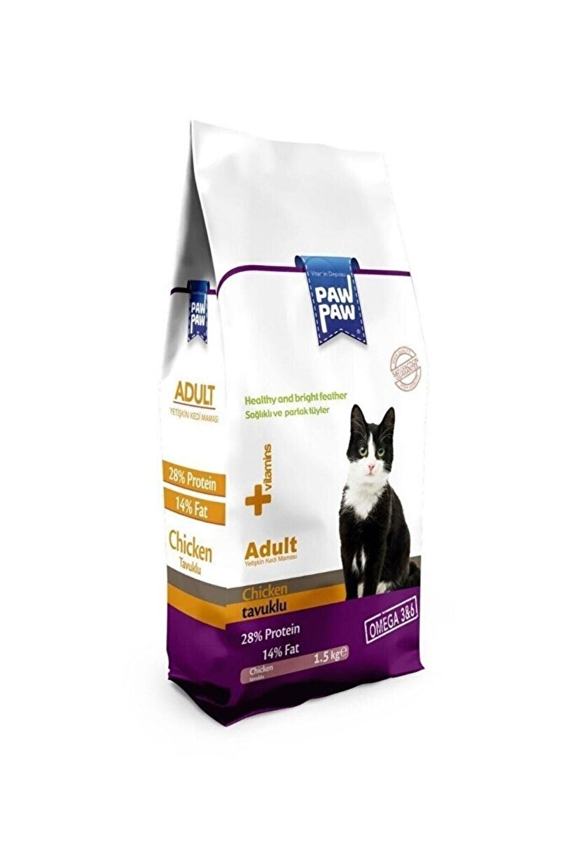 Paw Paw Tavuklu Yetişkin Kedi Maması 1,5 Kg