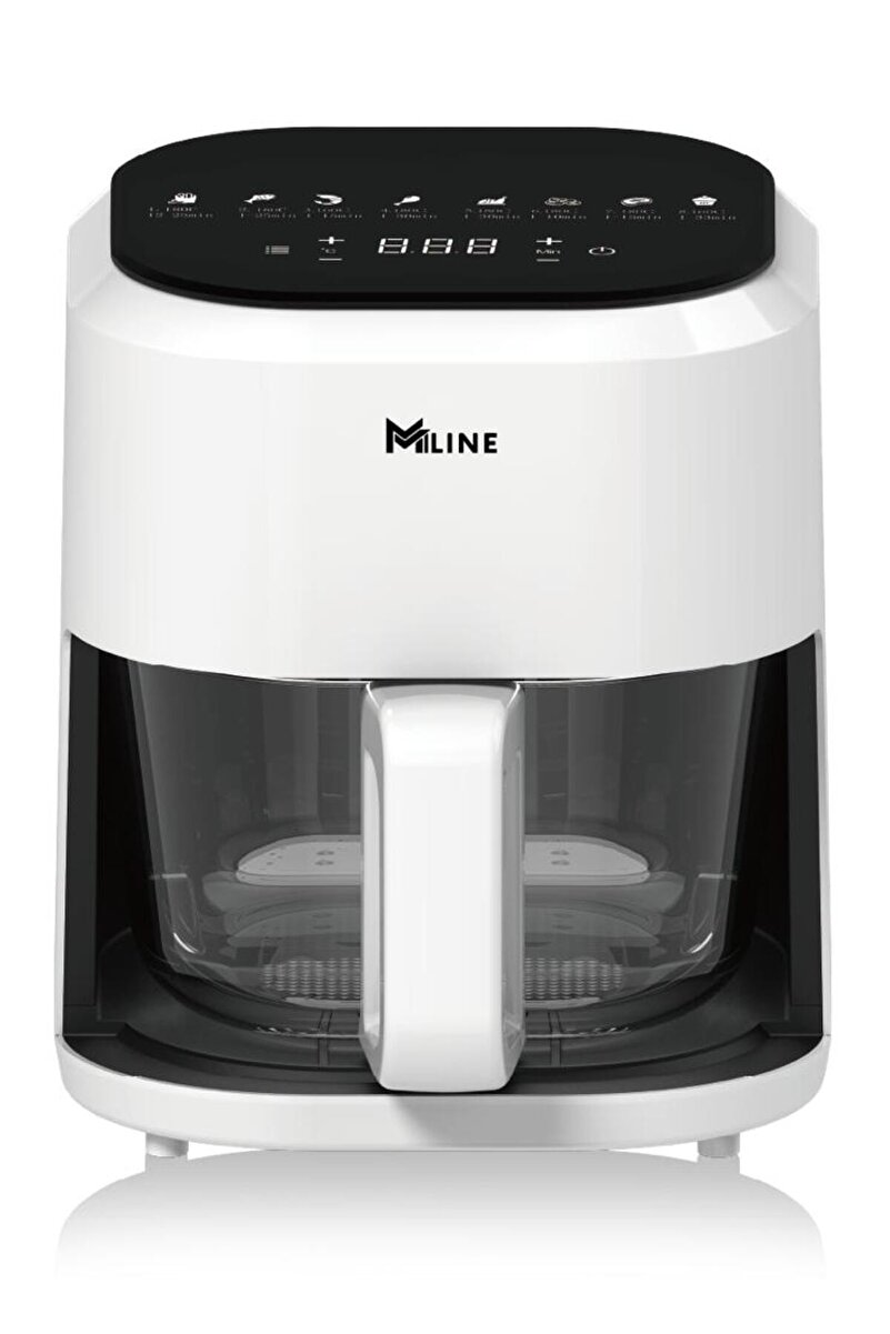MİLİNE Mİ LİNE CAM HAZNE 4Lt airfryer sıcak hava fritözü