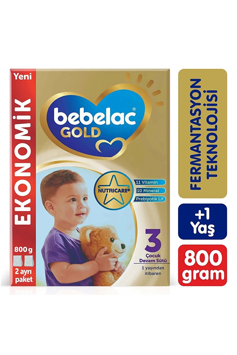 Bebelac Gold 3 Devam Sütü 800 g 1 Yaşından İtibaren 8699745023614