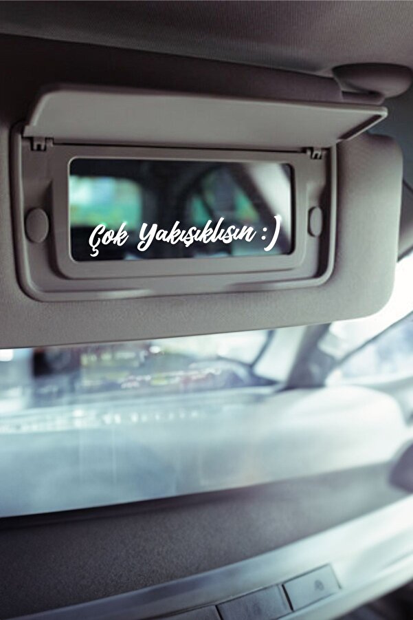 Çok Yakışıklısın - Araba Güneşlik Ayna - Motor Yazısı -Etiket Sticker 8,5x1,5cm cok-yakisiklisin, one size