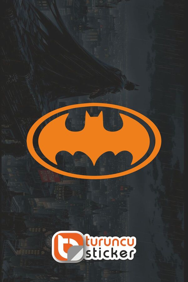 Batman Logo (Bat Logo) Sticker Etiket 8x4,5 cm – Araç – Motor – Laptop - Kask Etiket Sticker TRNC-BAT, one size