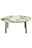 Metal Ayak Oval Orta Sehpa Efes Beyaz