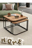 Damla İkili Orta Sehpa Kahverengi