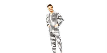 Şık Kocabey 4007 Gaffur Çizgili Poplin Erkek Pijama Takımı