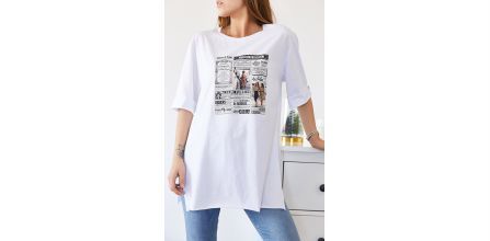 Şık Kombinlerin Parçası Xhan Kadın Beyaz Tişört Modeli