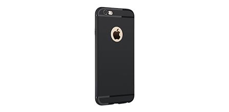 Sevilen Renkleri İle Cepstok iPhone 6 / 6s Uyumlu Kılıf Ultra İnce Tıpalı Siyah Silikon Kılıf