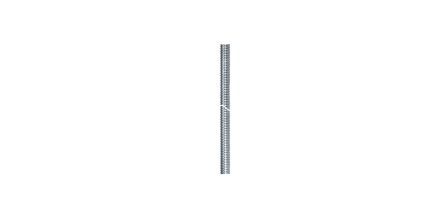 Paslanmayan Norm 1 Metre Galvanizli Gijon Saplama Tij M8