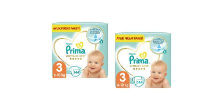 Prima Bebek Bezi Premium Care 3 Beden 144 Adet Özellikleri