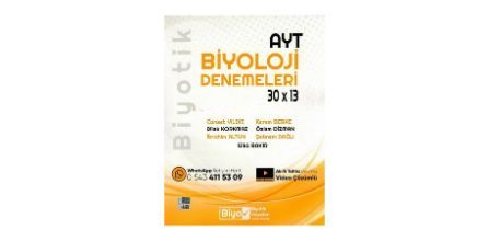 Biyotik Yayınları Ayt Biyoloji Biyotik 30 X 13 Denemeleri Fiyatı ...