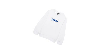 Mavi Miav Baskılı Beyaz Sweatshirt Fiyatı