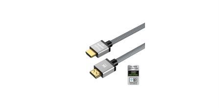 Câble HDMI 8 K 2.1-8K @ 60 Hz - 4K @ 120 Hz - 3 m (mètre) - HDTV 7680 x  4320 - UHD II - HDMI 2.1 2.0a 2.0b - Câble HDMI Ethernet - HDR - ARC 