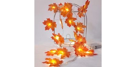 RDT Shop Sonbahar Konseptli Dekoratif Yaprak +3m Günışığı Led Işıklı Sarmaşık Yaprak