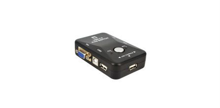 Kullanışlı Triline USB KVM Switch 2PC Tek Monitör Kontrol