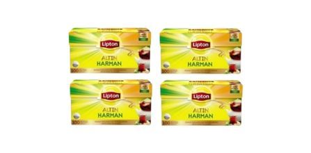 Lipton Altın Harman Demlik Poşet Çay 100'lü 4 Paket İçeriği