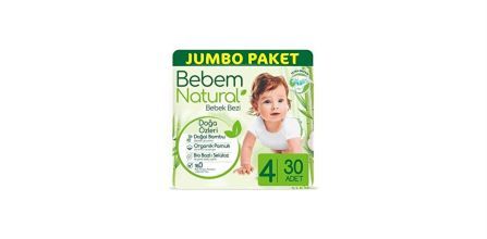 Bebem Natural 4 Beden Maxi 30 Adet Bebek Bezi Özellikleri