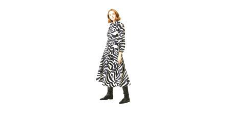 Modaya Uygun Zebra Desenli Elbise Modelleri
