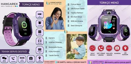 HANGAREX Sim Kartlı Akıllı Saat Çocuklar için Özellikleri