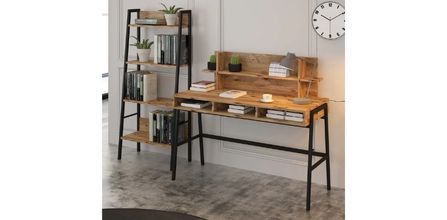 Cool Home Loft Metal Çalışma Masası ve Kitaplık Seti Fiyatı