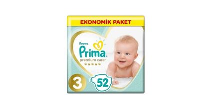 Prima Bebek Bezi Premium Care 3 Beden 52 Adet Ekonomik Paket Fiyatı